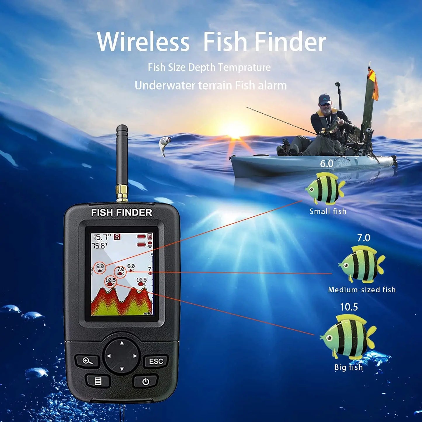 Wireless Sonar Alert Fish Finder