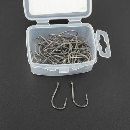 HIRISI 100pcs Coating Stainless Steel Fishing Hooks