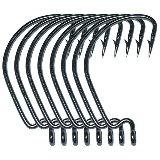 Set 10pcs Wide Gap Worm Fishing Hooks