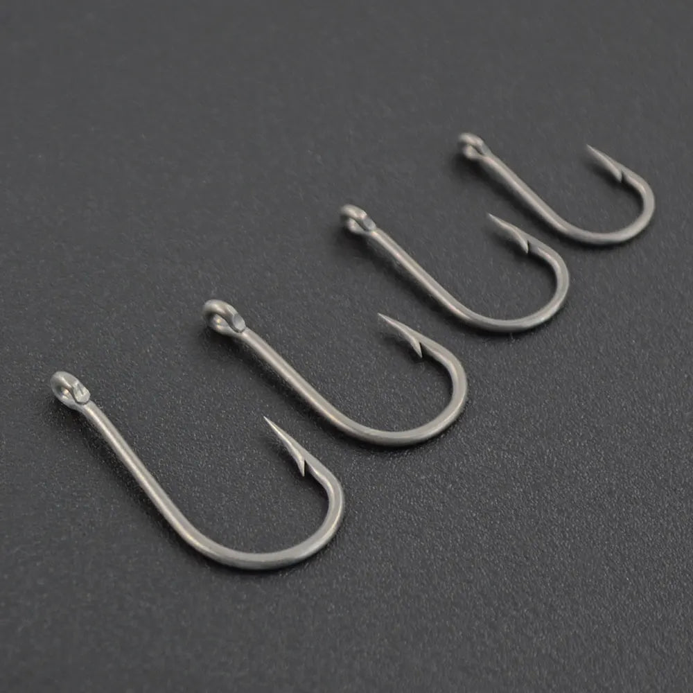 HIRISI 100pcs Coating Stainless Steel Fishing Hooks