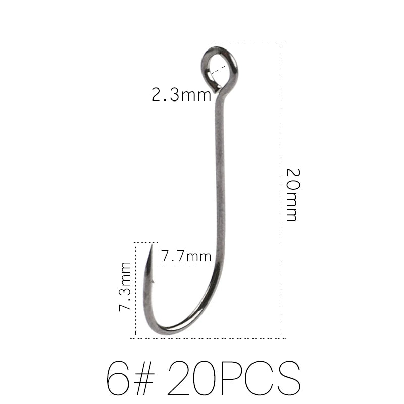 SUPERCONTINENT 20PCS Fishing Hooks