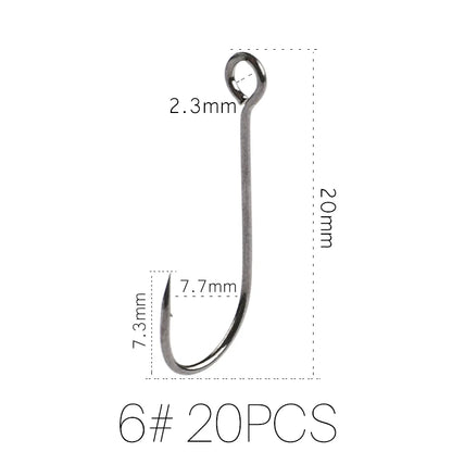 SUPERCONTINENT 20PCS Fishing Hooks