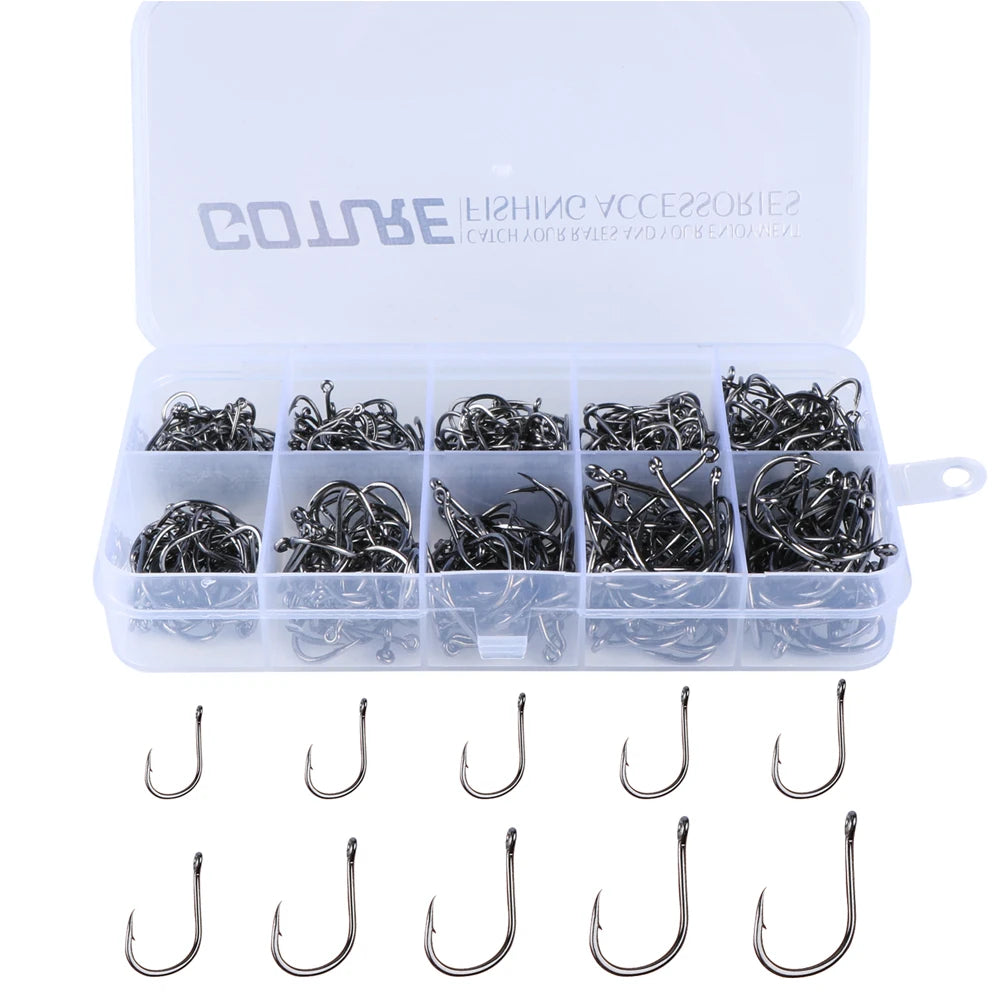 GOTURE Box 500pcs Fishing Hooks