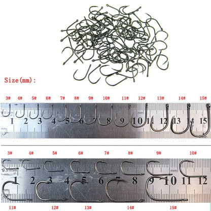 Box 100pcs Stell Fishing Hooks