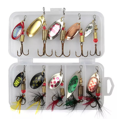 Metal Spoon Spinner Fishing Lure 10pcs