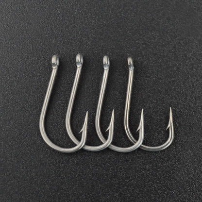 HIRISI 100pcs Coating Stainless Steel Fishing Hooks