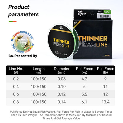 LEYDUN Micro THINNER Fishing Lines