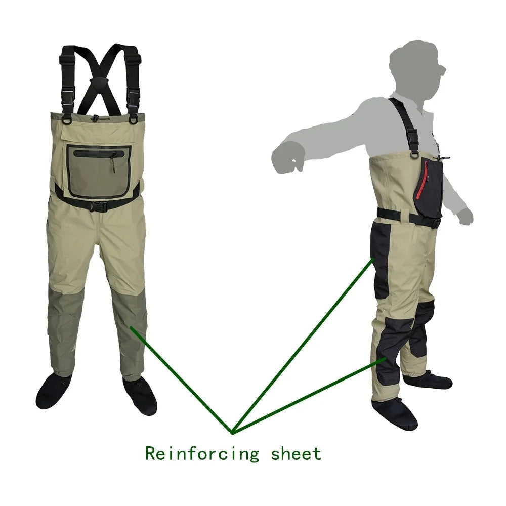 ELUANSHI Fishing Pants and Chest Waterproof