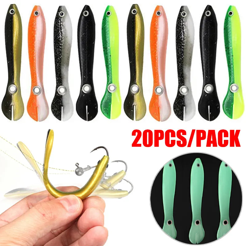 5/10/20PCS Luminous Soft Bionic Fishing Lure