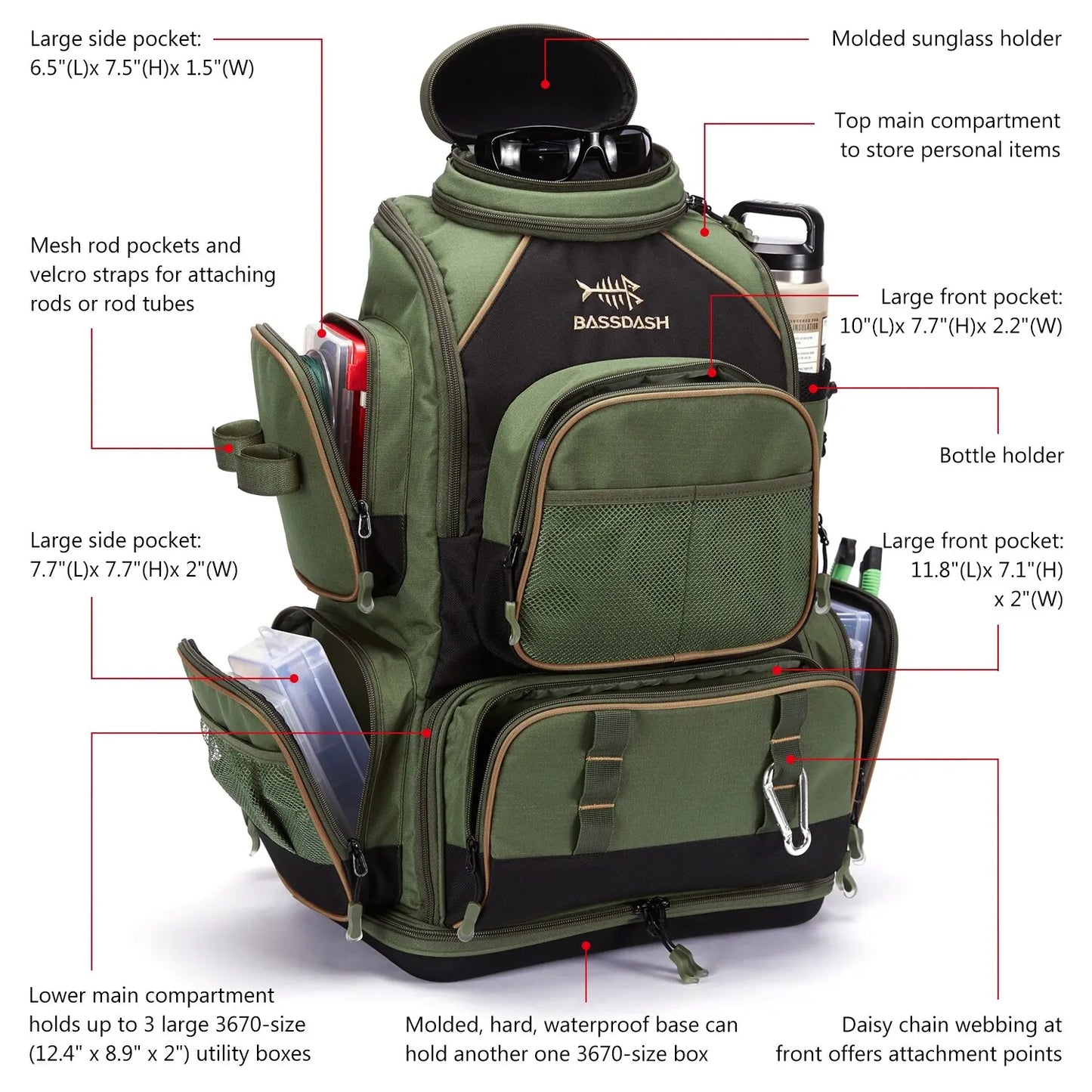 Bassdash Fishing Backpack