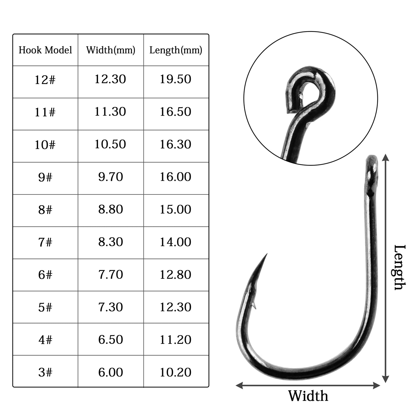 Aorace 100Pcs Fishing Hooks