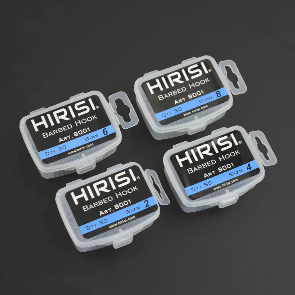 HIRISI Box 50pcs Fishing Hooks