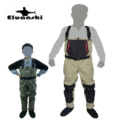 ELUANSHI Fishing Pants and Chest Waterproof